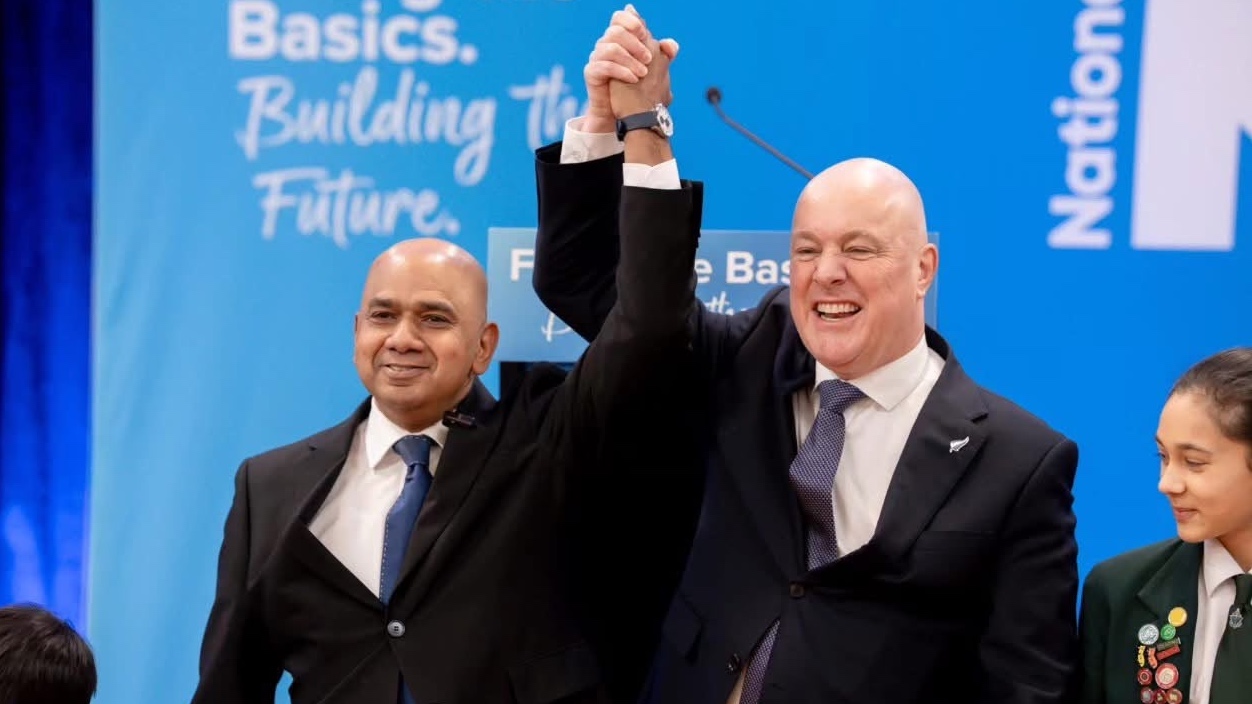 With the prime minister at his campaign launch. (Supplied photo)