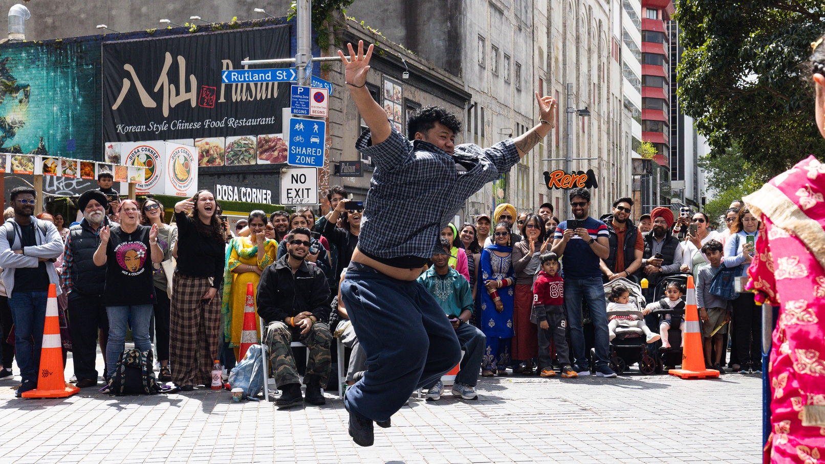 A street dance performance brings colour and energy to BNZ Auckland Diwali. (Supplied photo)