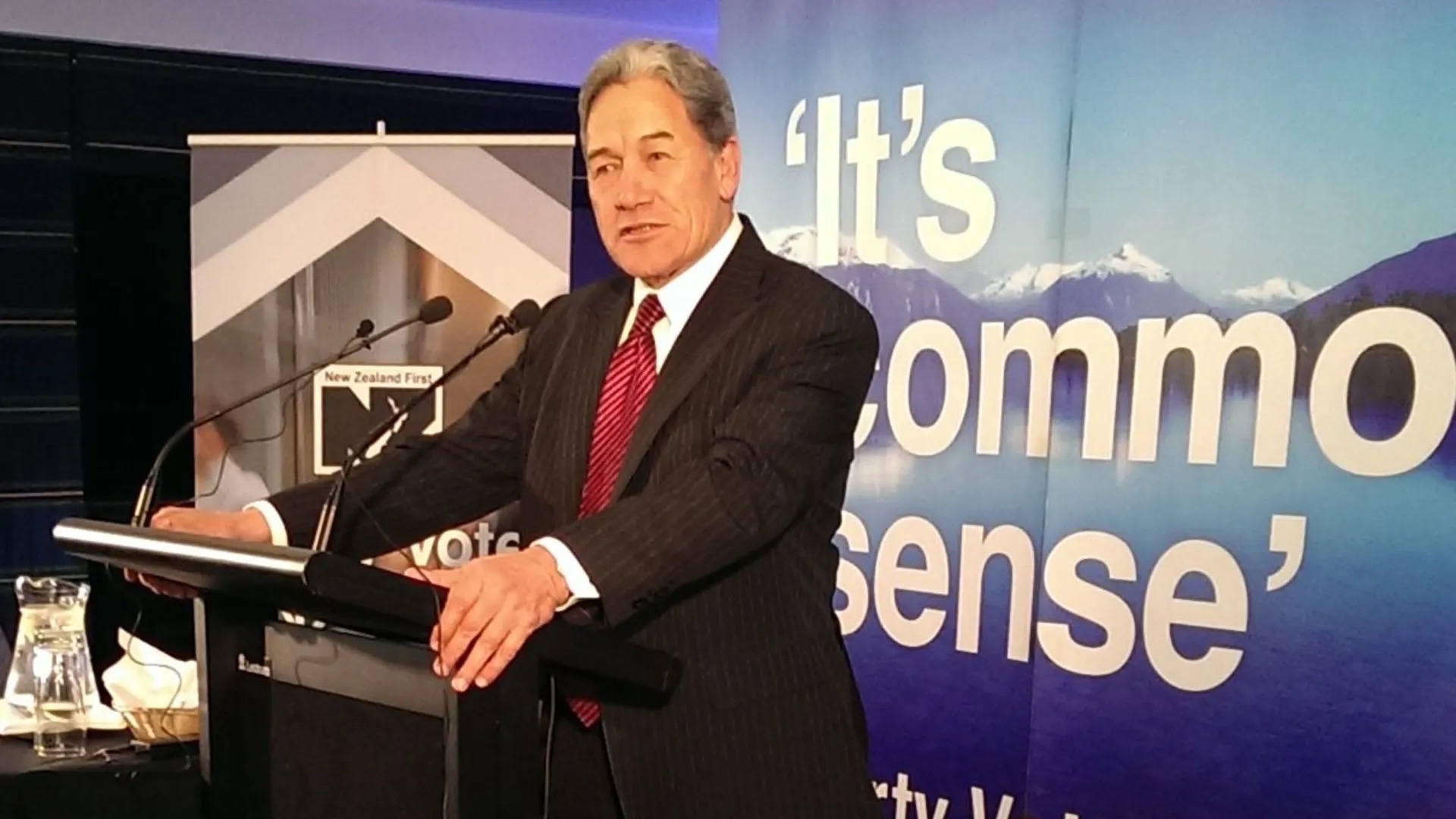 New Zealand First leader Winston Peters speaks to supporters in September 2014. (Winston Peters)