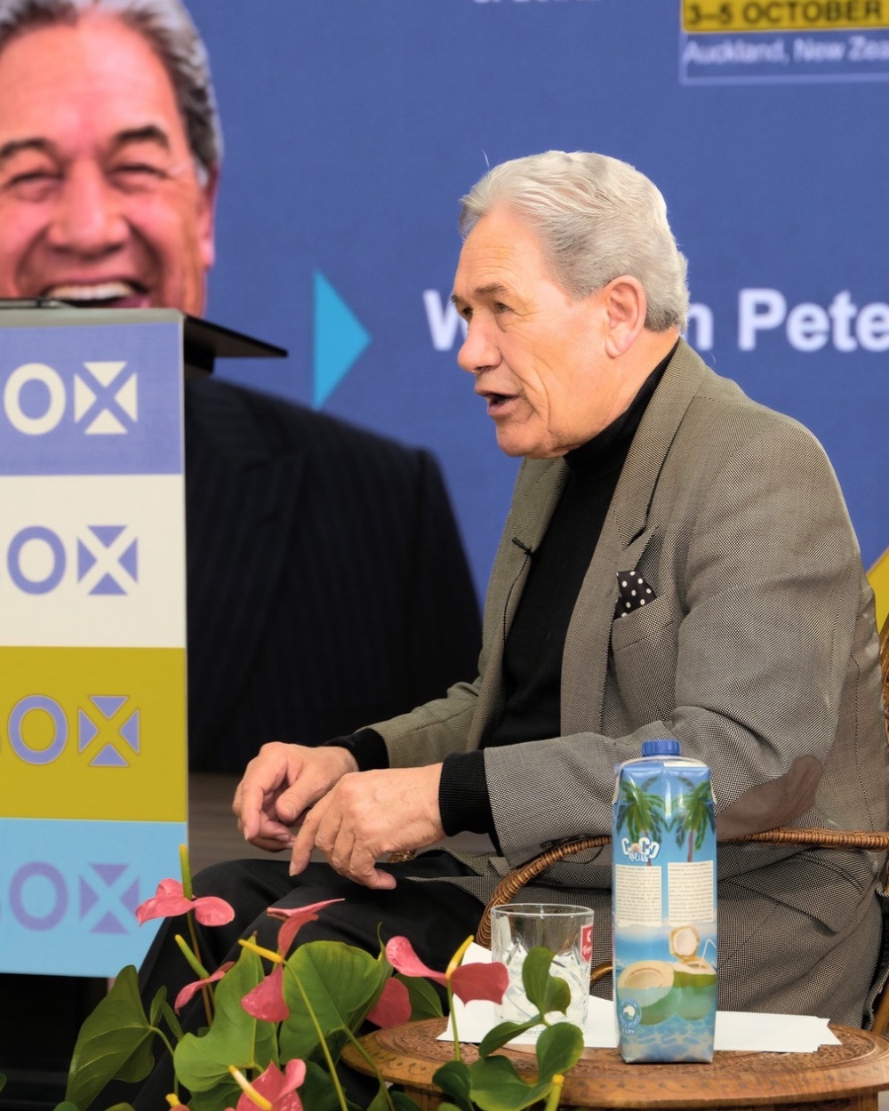 Winston Peters at the interview organised in association with the New Zealand Central Indian Association.