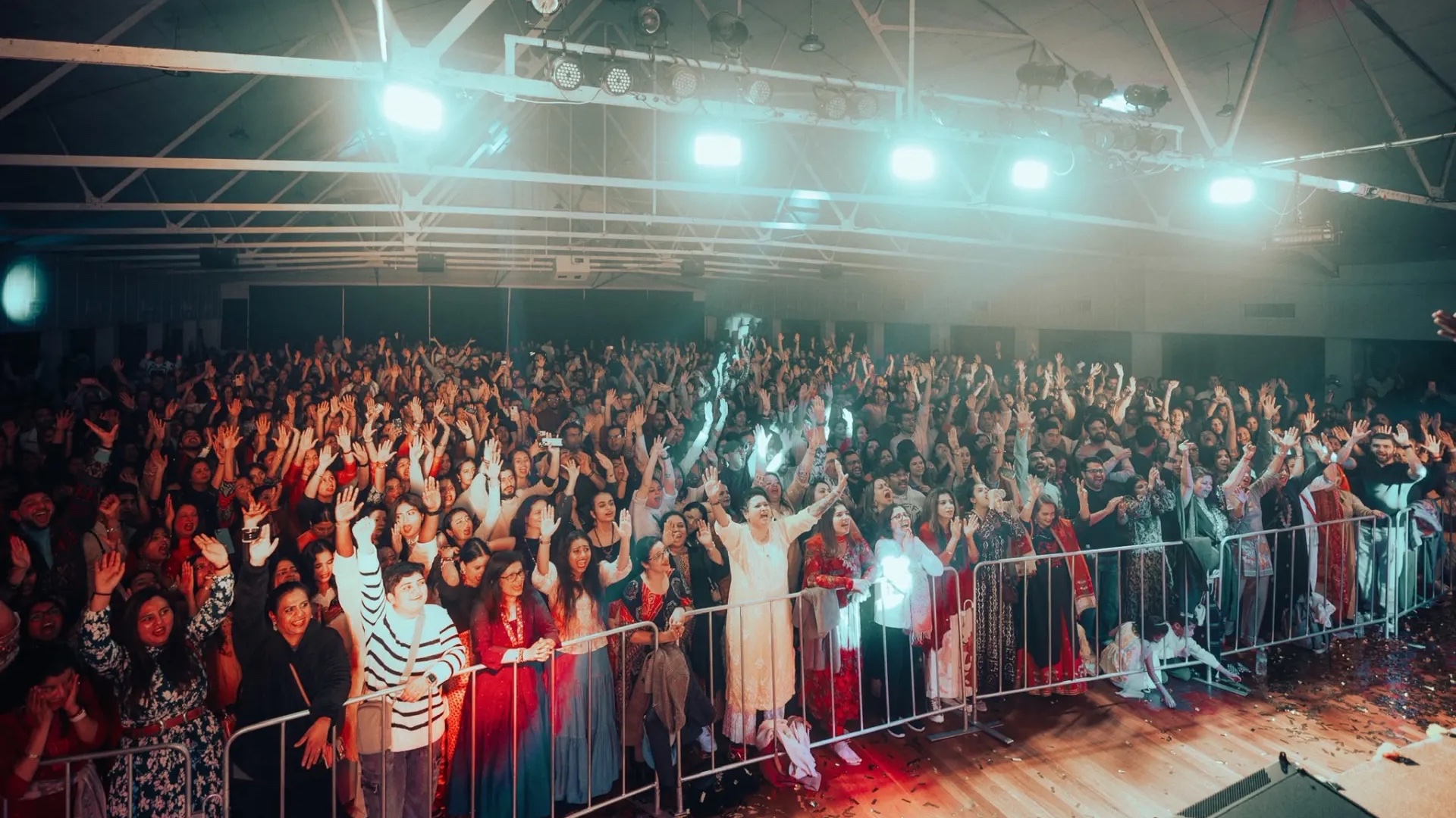 Hundreds attended a bhajan clubbing concert at Auckland's Mahatma Gandhi Centre in June. (Supplied photo)