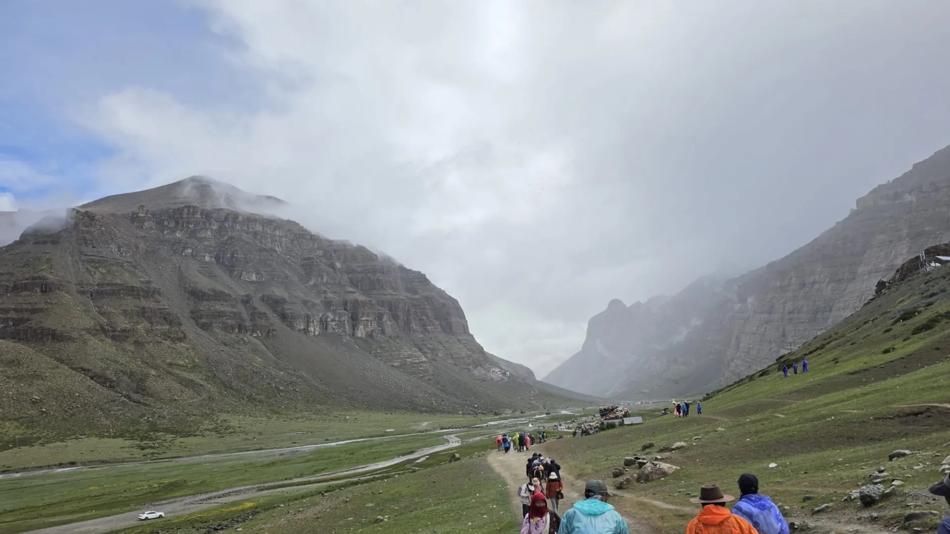 Pilgrims walk towards Mount Kailash in China's autonomous region of Tibet. (Supplied photo)