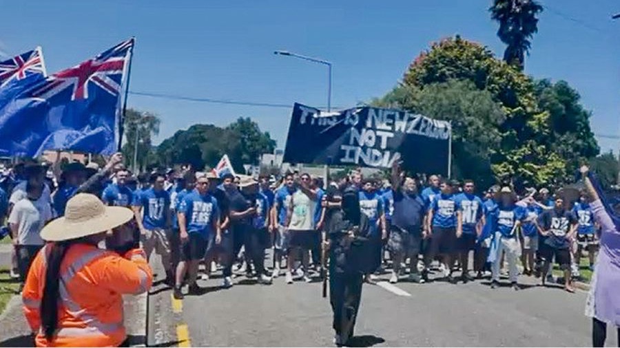 Two religious processions organised by members of the Sikh community were disrupted in December 2025 by protesters linked to Destiny Church. (Supplied photo)