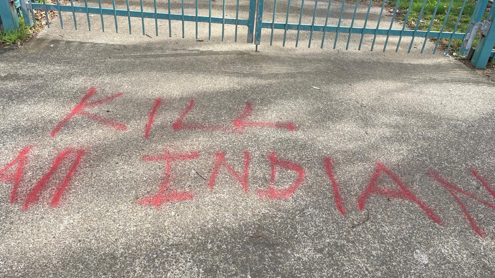 'Kill All Indian' message outside Papatoetoe school spooks residents